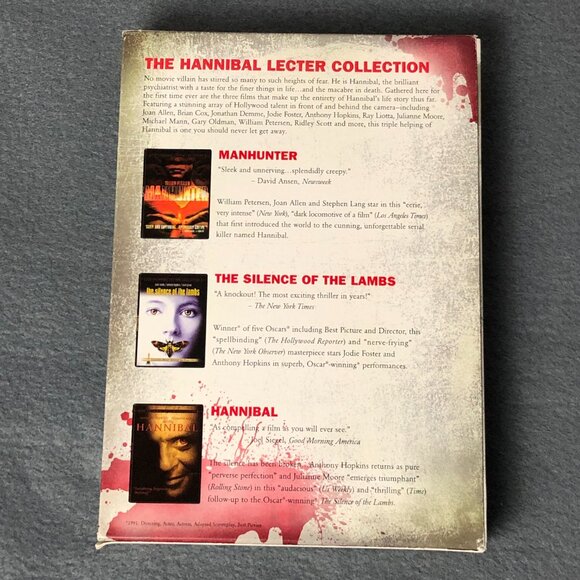 The Hannibal Lecter Collection Box Set (DVD, 2007, 3-Disc Set) SIlence ot Lambs - Picture 2 of 16